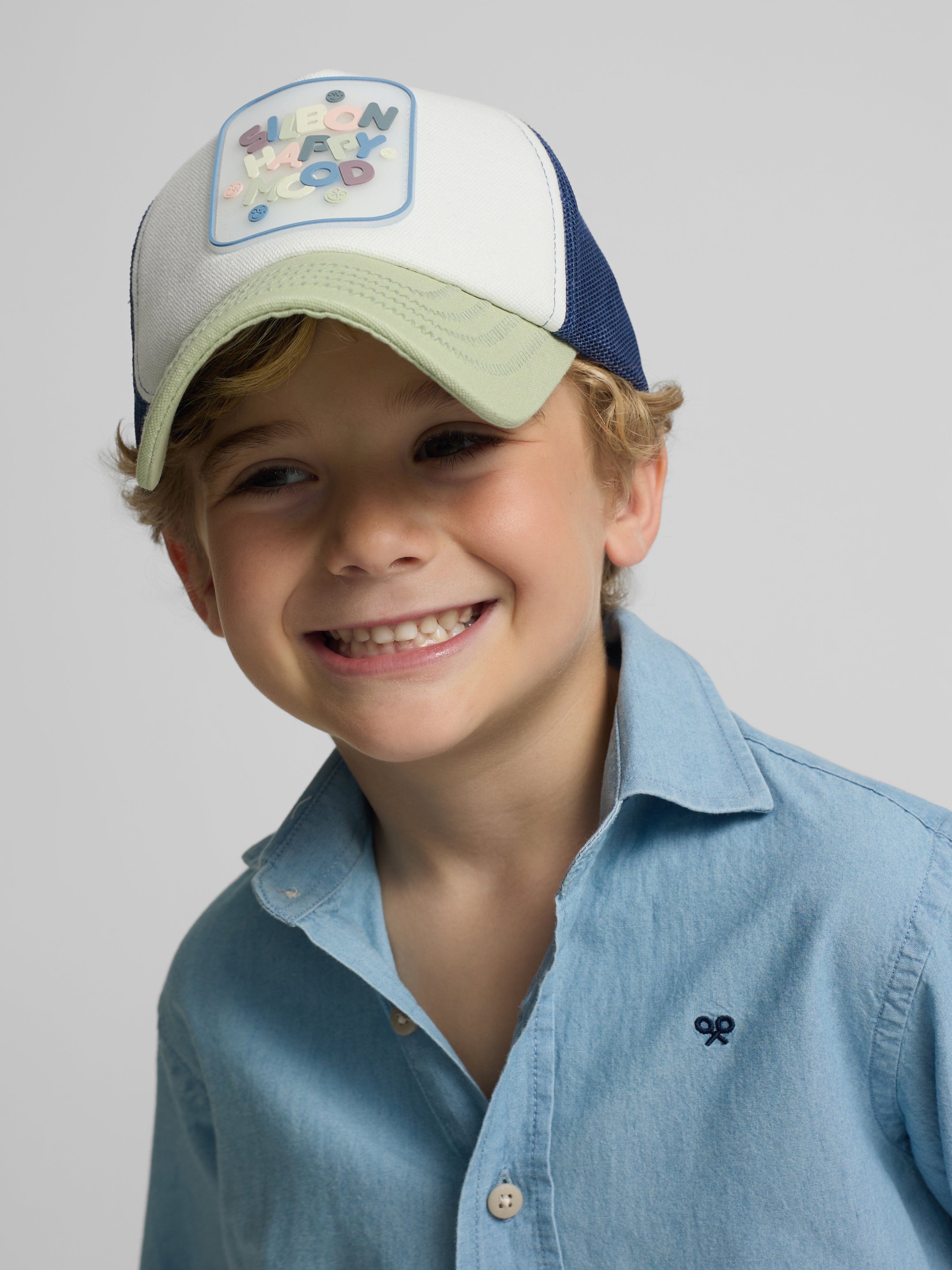 Camisa sport kids denim azul claro