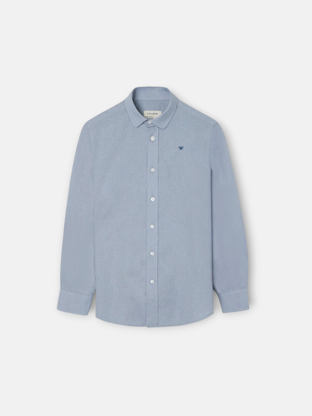 Blue linen sport shirt for kids