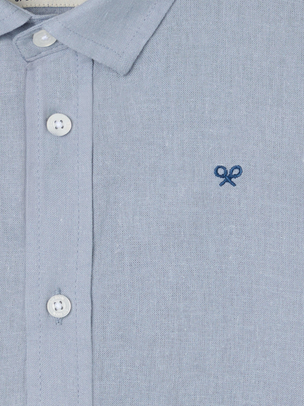 Blue linen sport shirt for kids