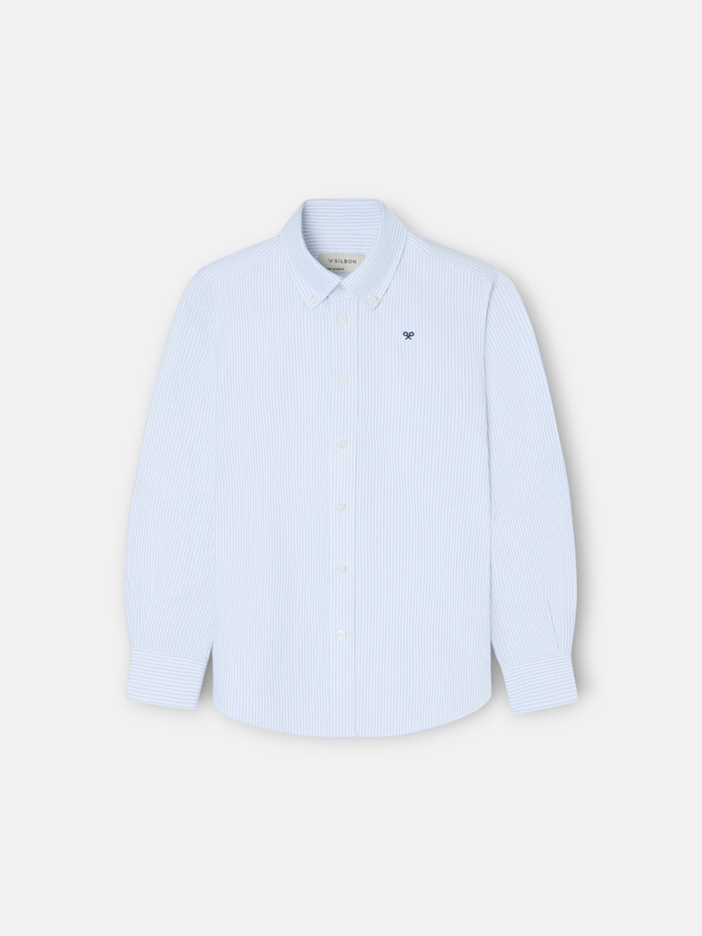 Kids' sport shirt green oxford stripes