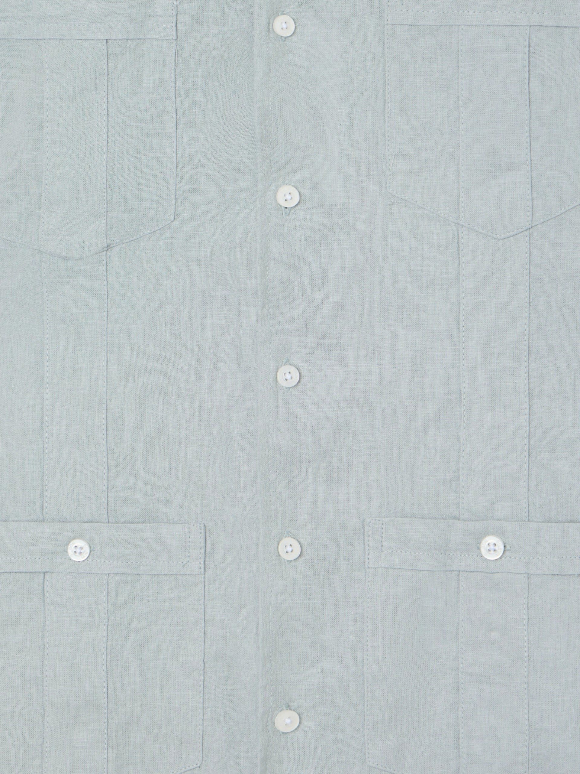 Light green linen sport guayabera for kids
