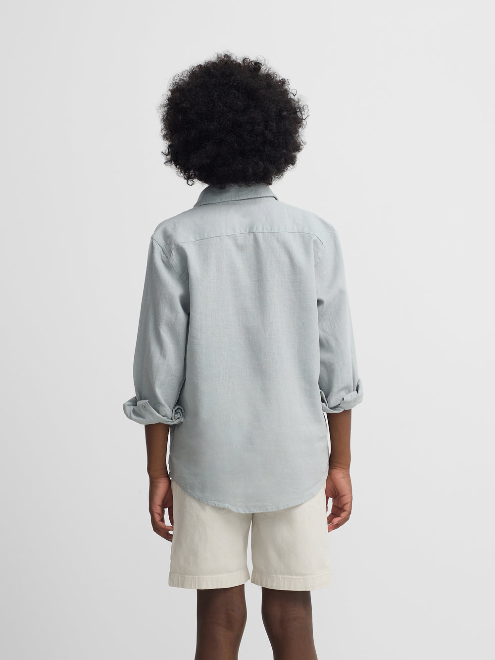 Chemise sport enfant en lin vert