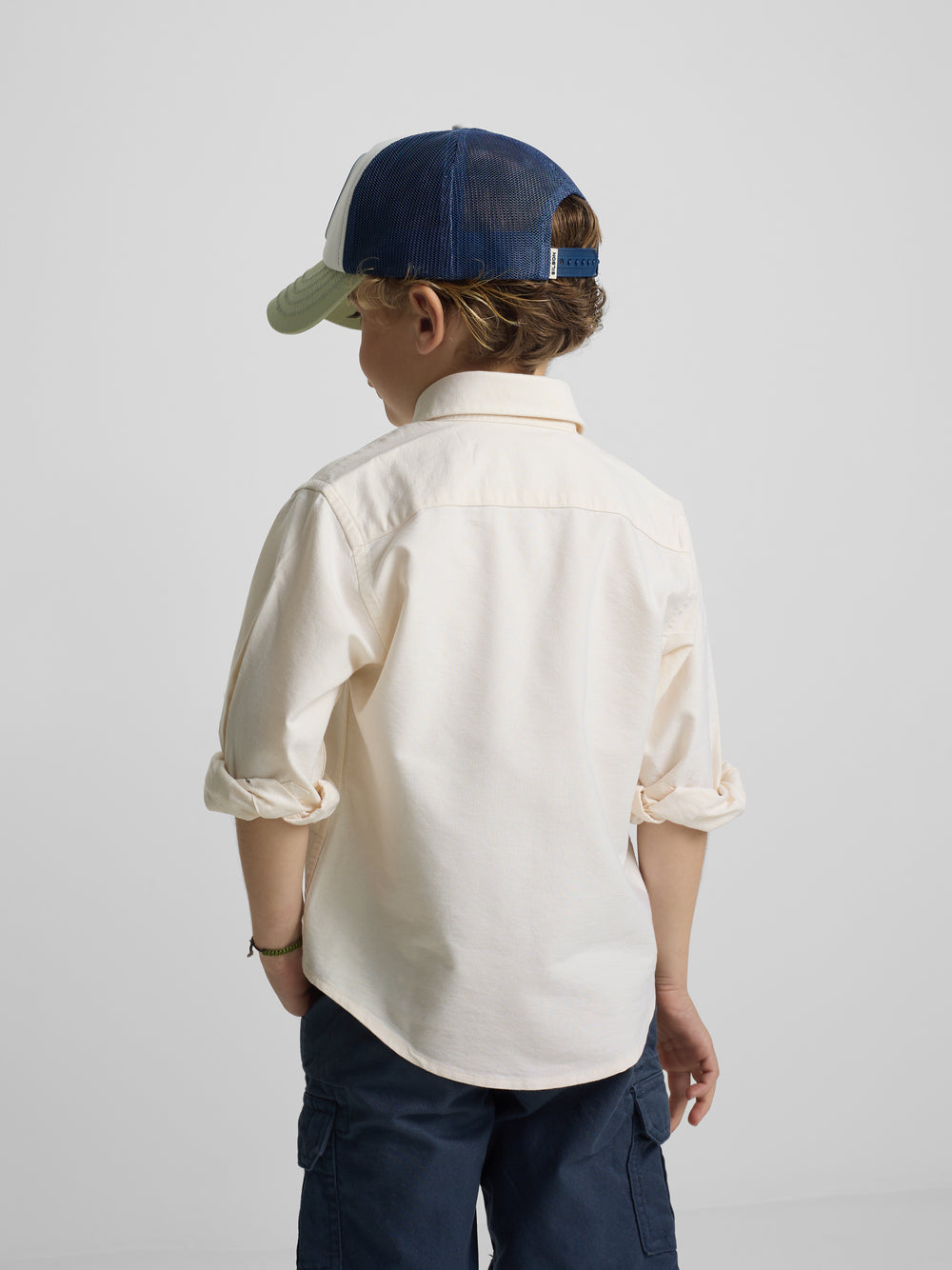 Camisa sport kids oxford amarillo