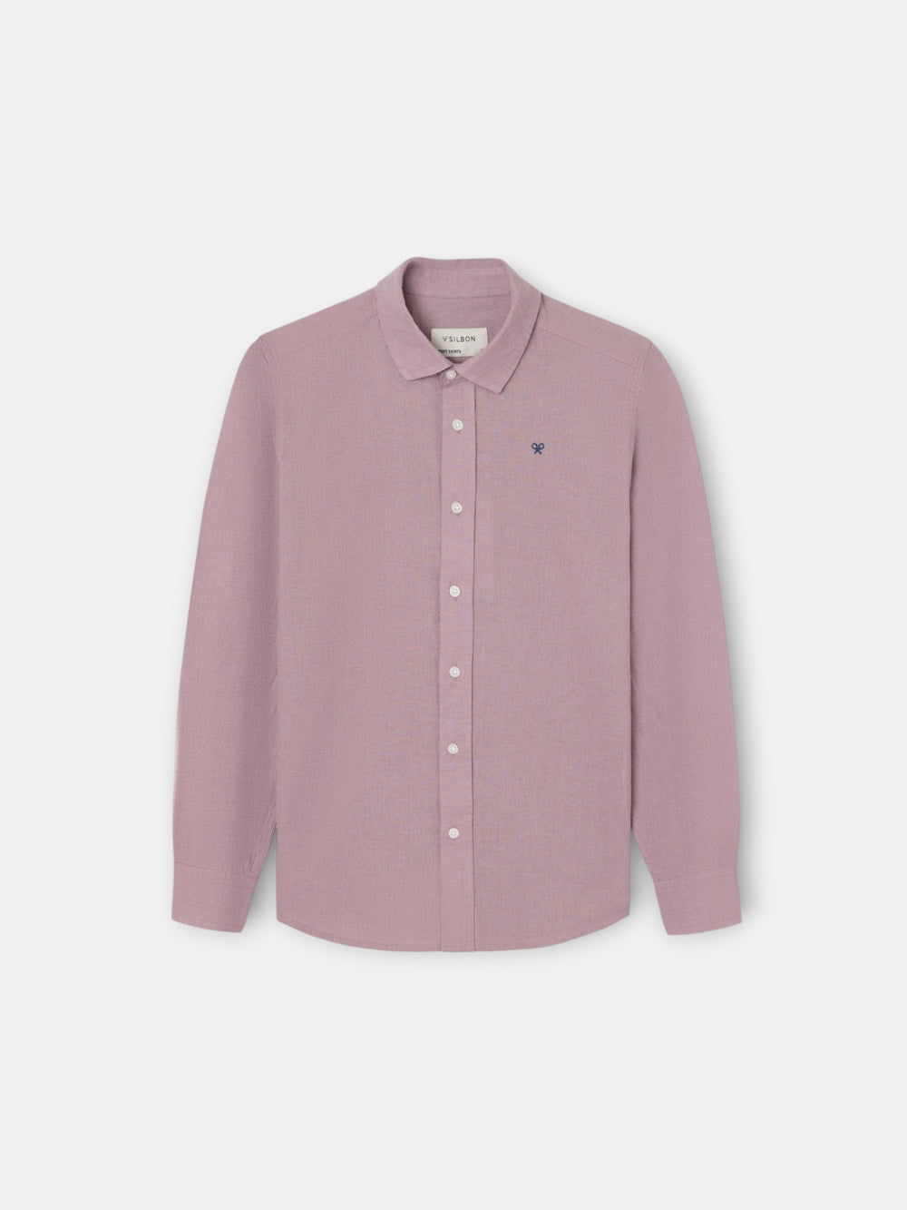 Kids' burgundy linen sport shirt