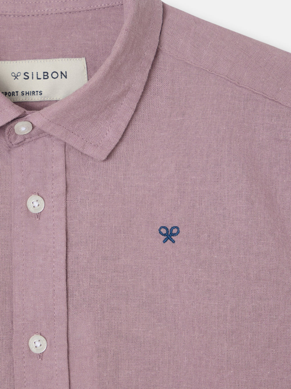 Kids' burgundy linen sport shirt