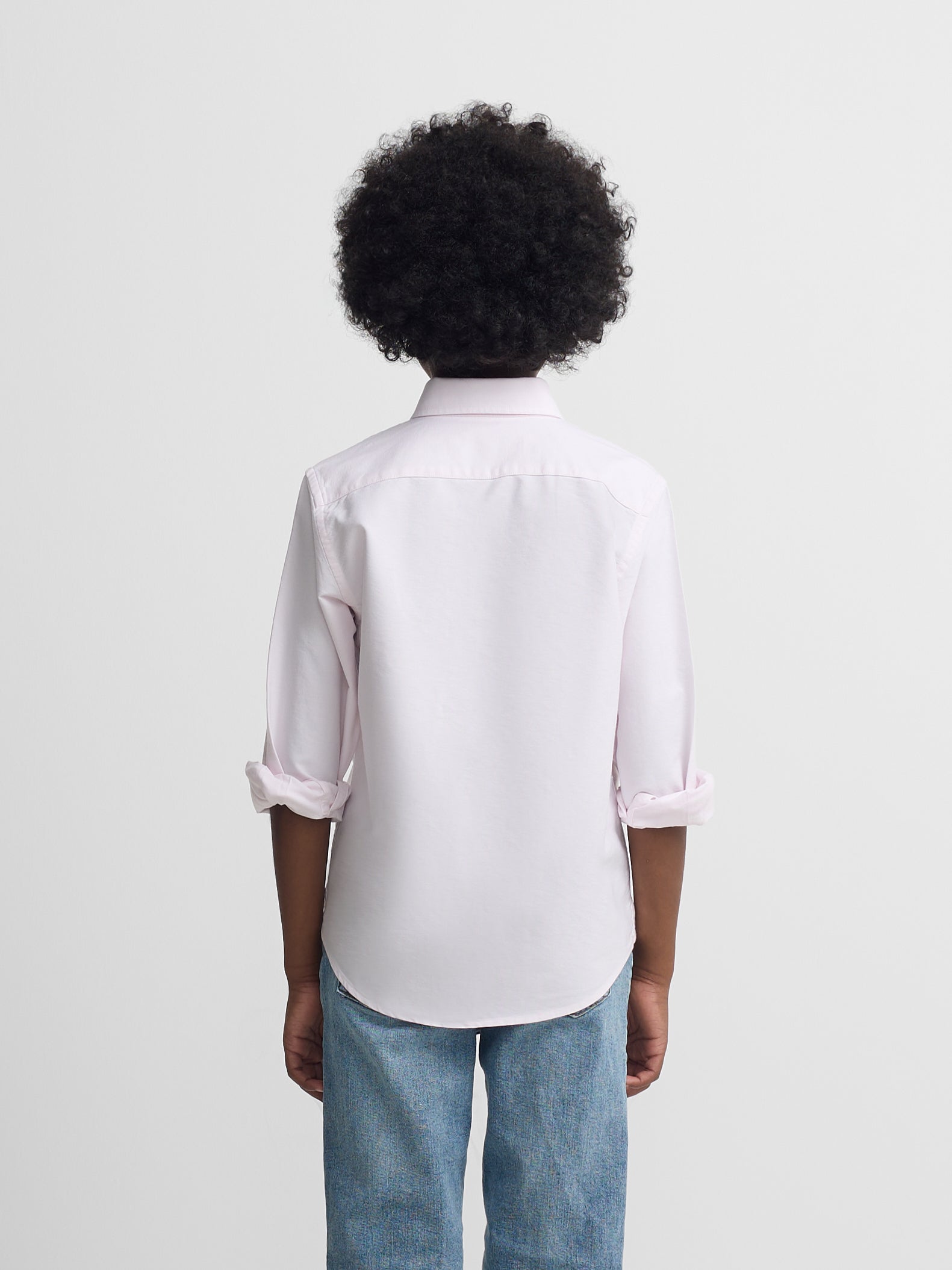 Camisa desportiva para crianças oxford rosa