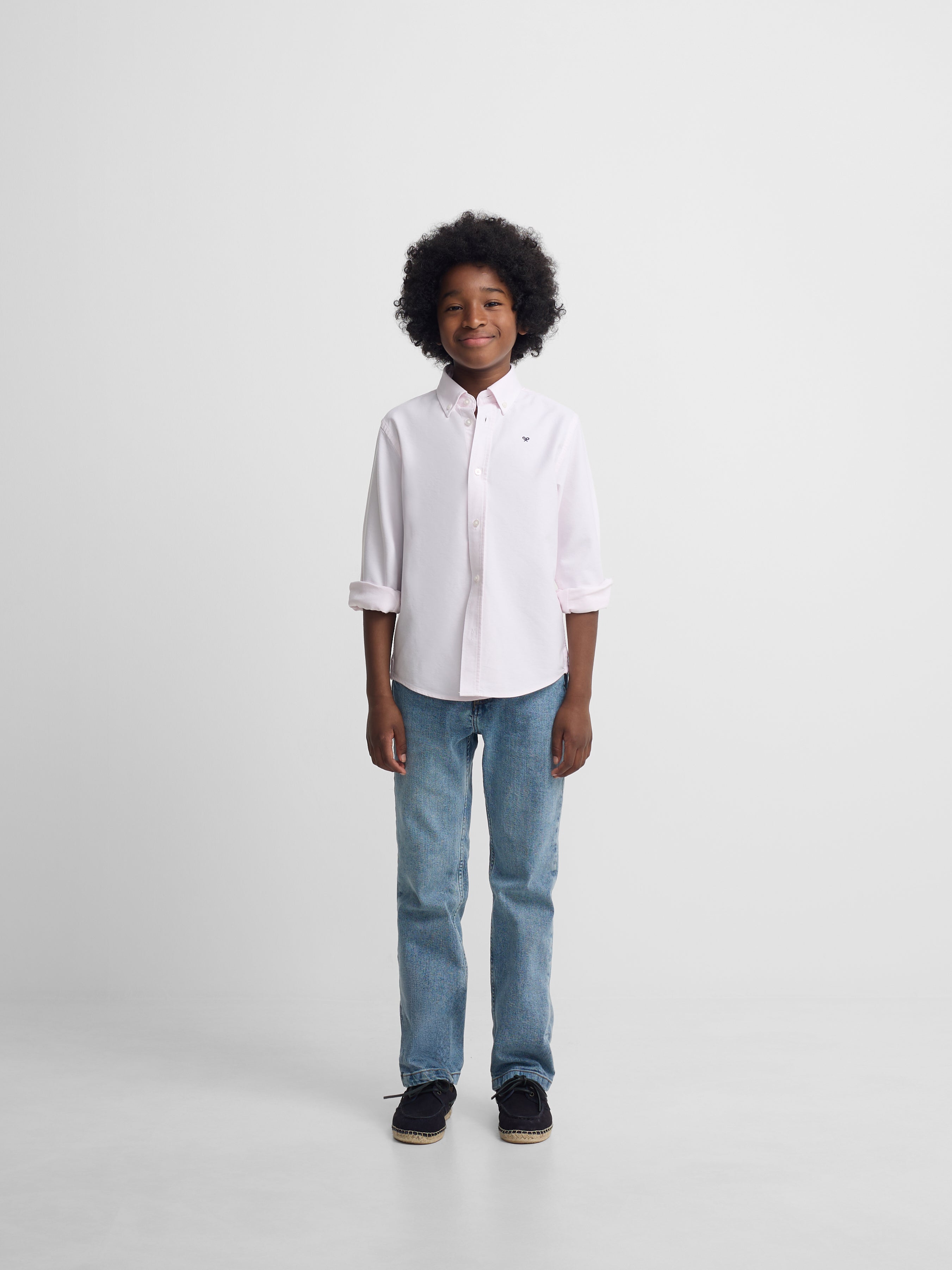 Camisa desportiva para crianças oxford rosa
