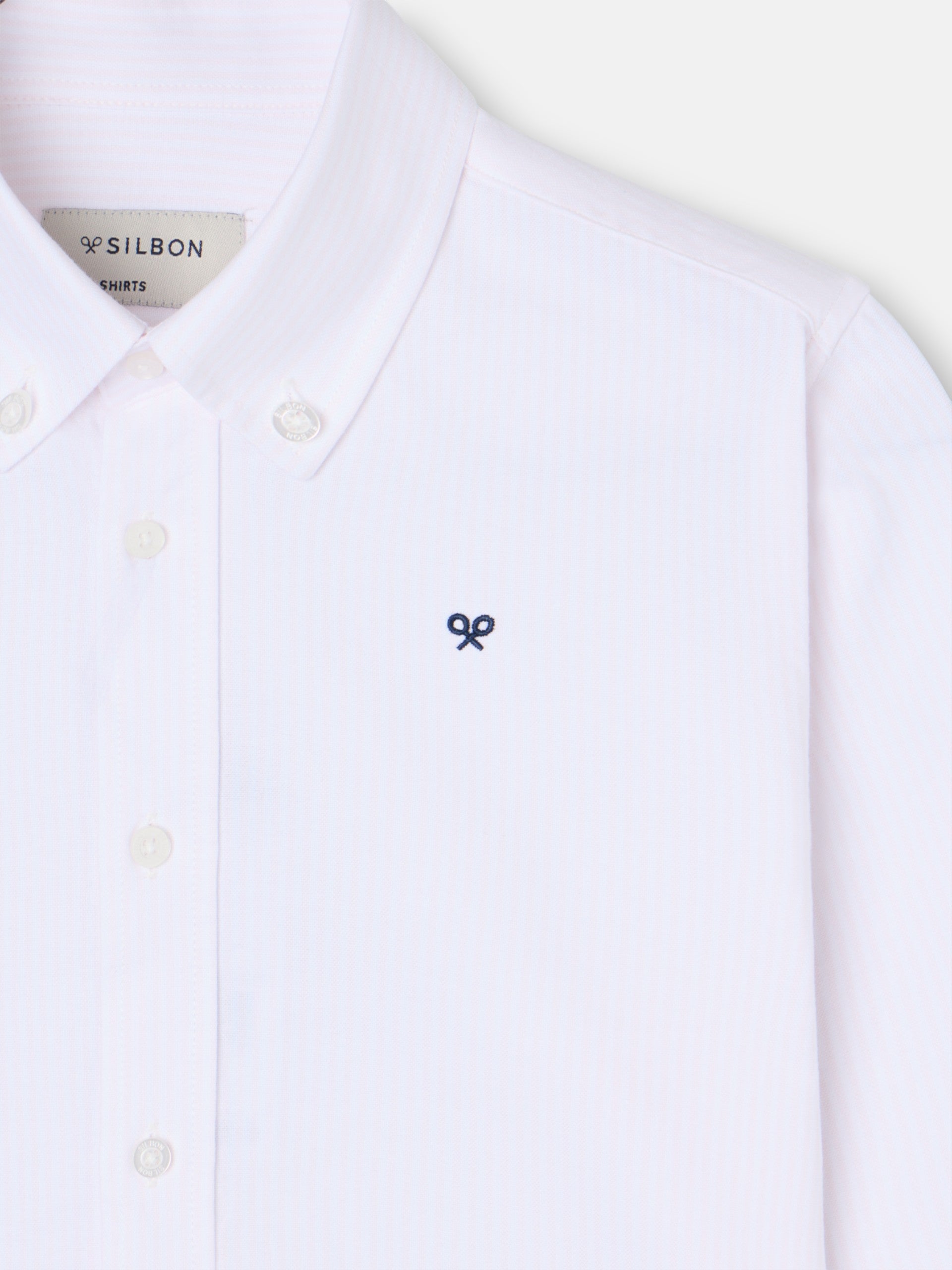Camisa sport kids rayas oxford rosa