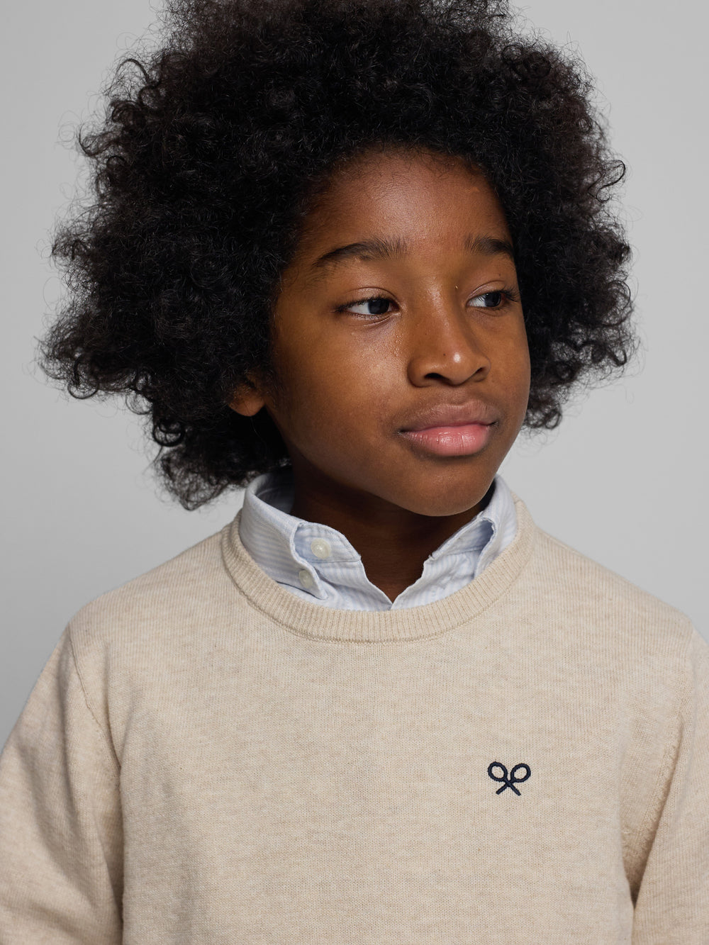 Cream knit kids sweater