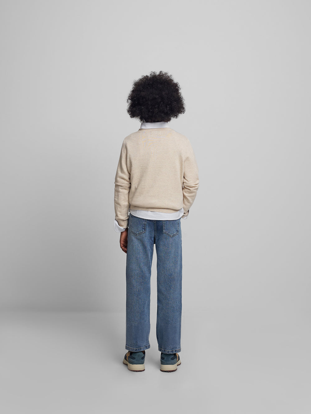 Cream knit kids sweater