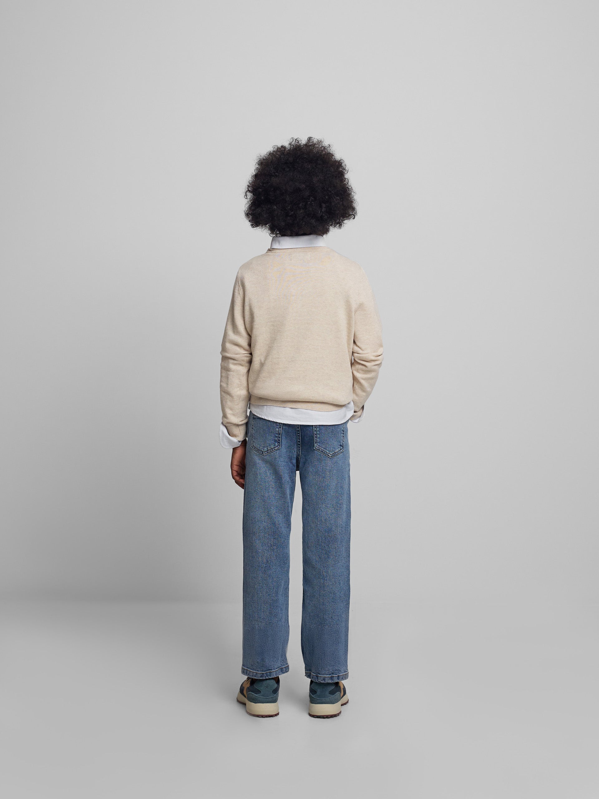 Pull en maille crème pour enfants