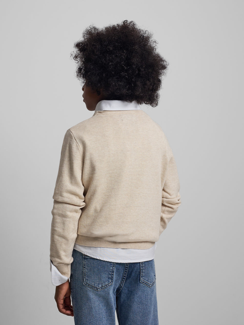 Cream knit kids sweater