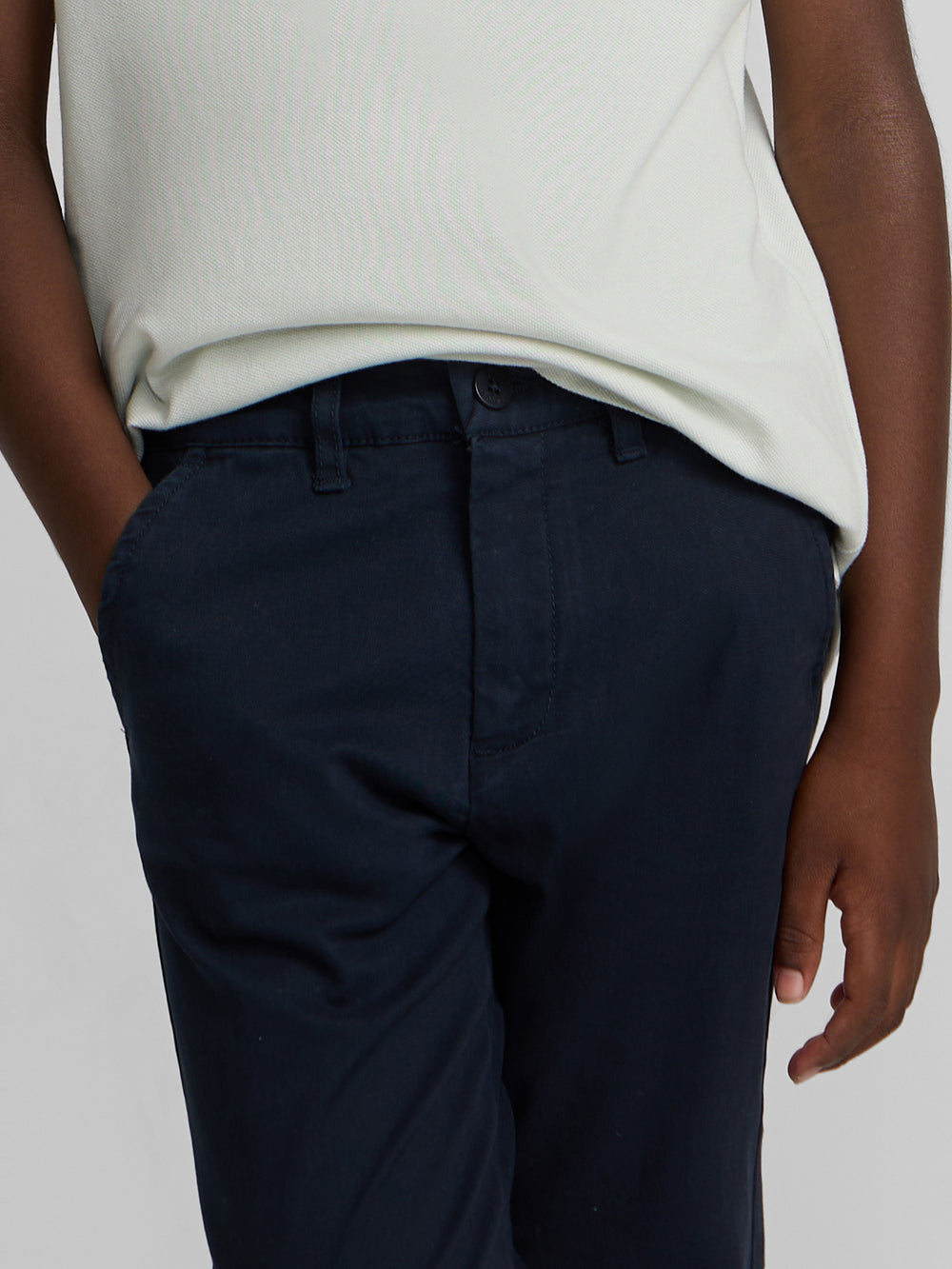 Pantalon de sport chino bleu marine pour enfants