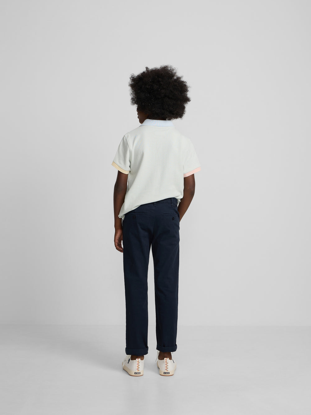 Pantalon de sport chino bleu marine pour enfants
