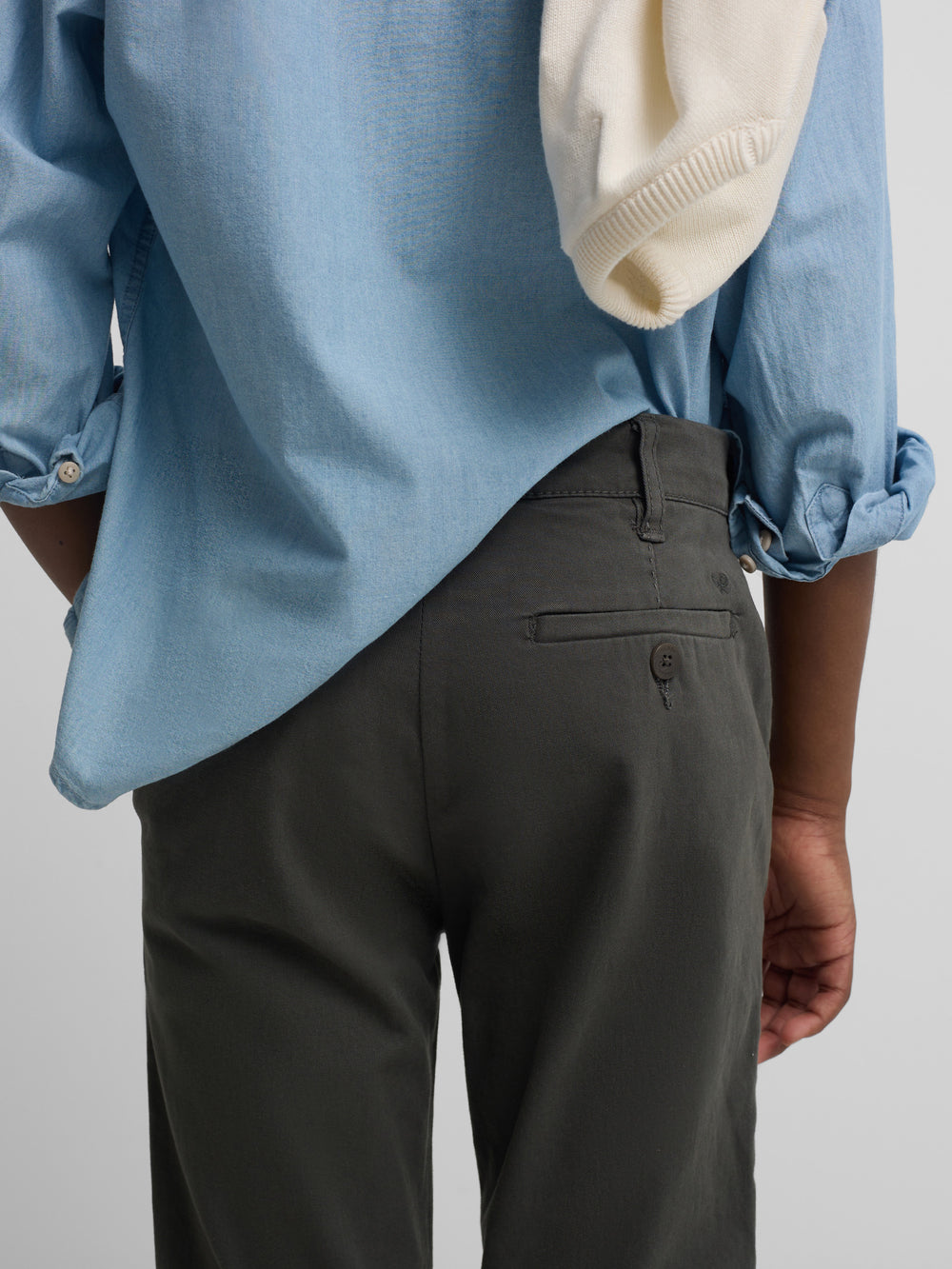 Pantalon chino vert sport pour enfants