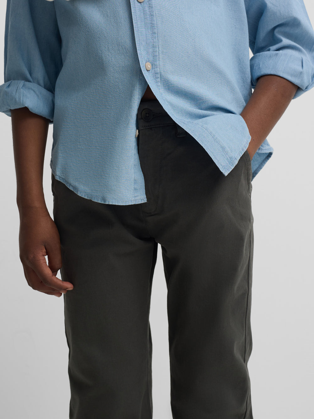 Pantalon chino vert sport pour enfants