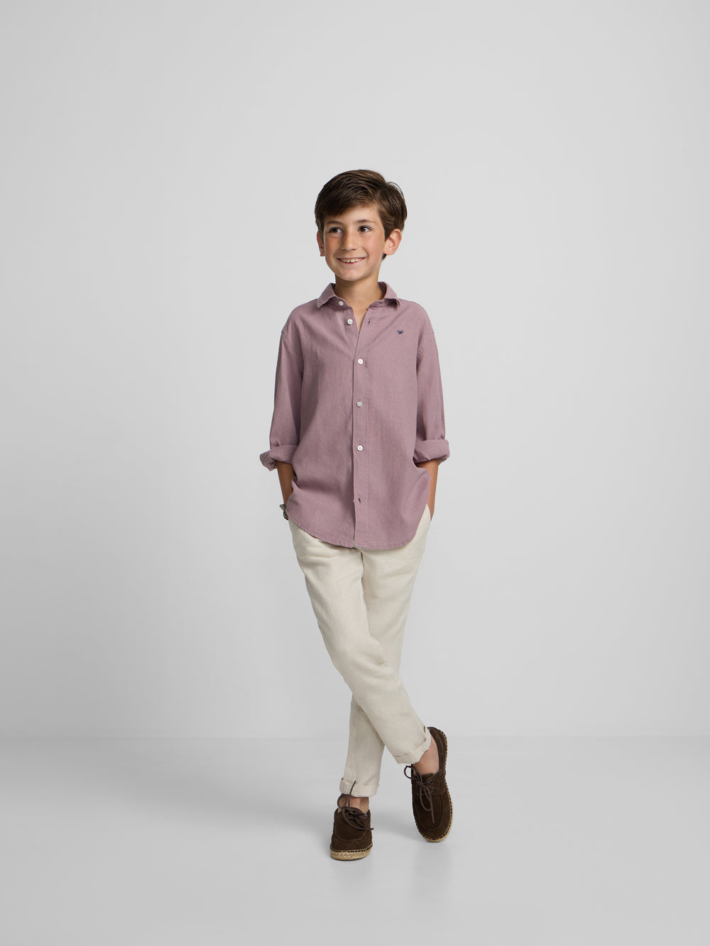 Pantalon de sport enfant chino lin beige