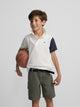 Polo kids tricolor blanco