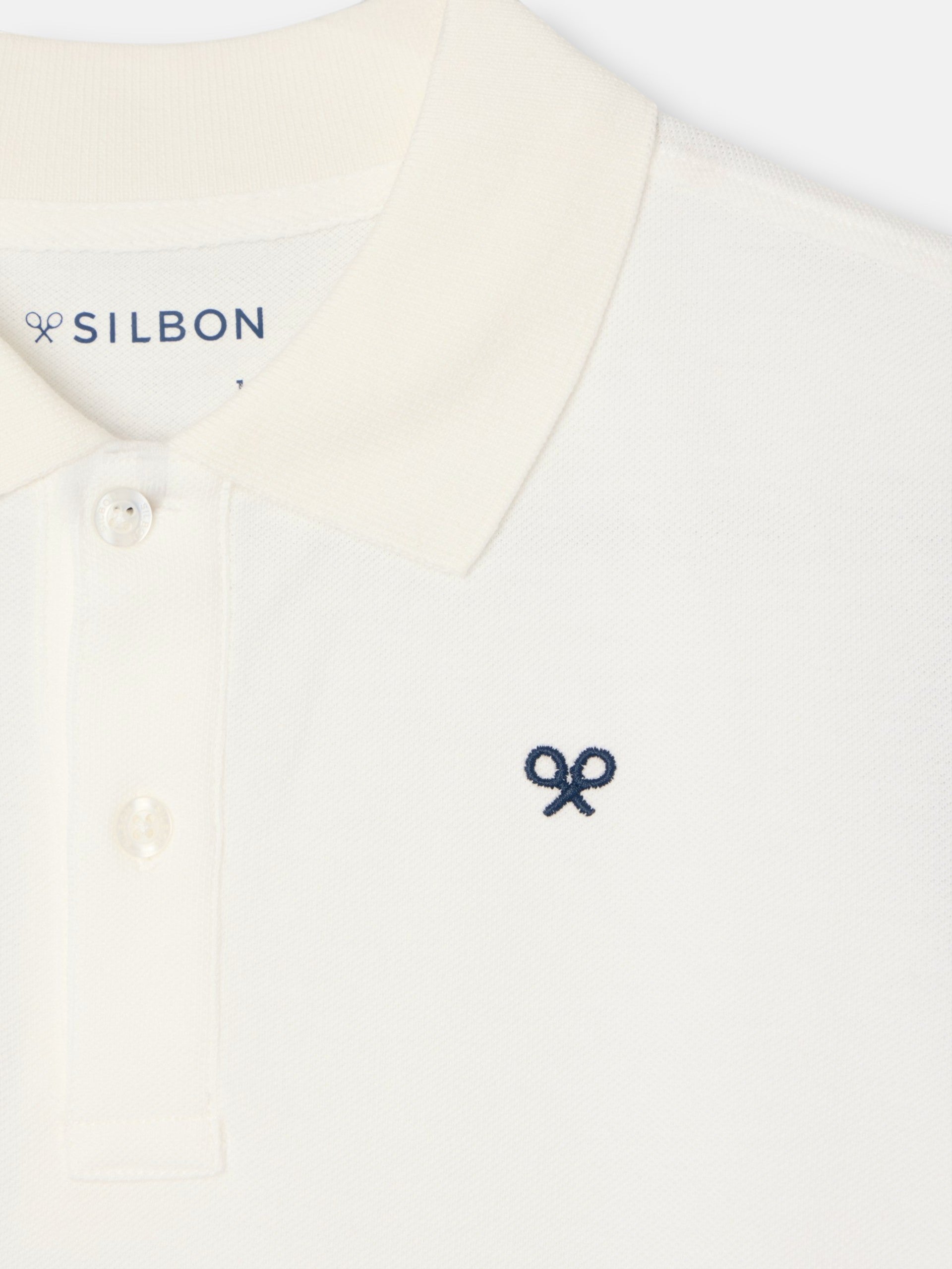 Polo kids tricolor blanco