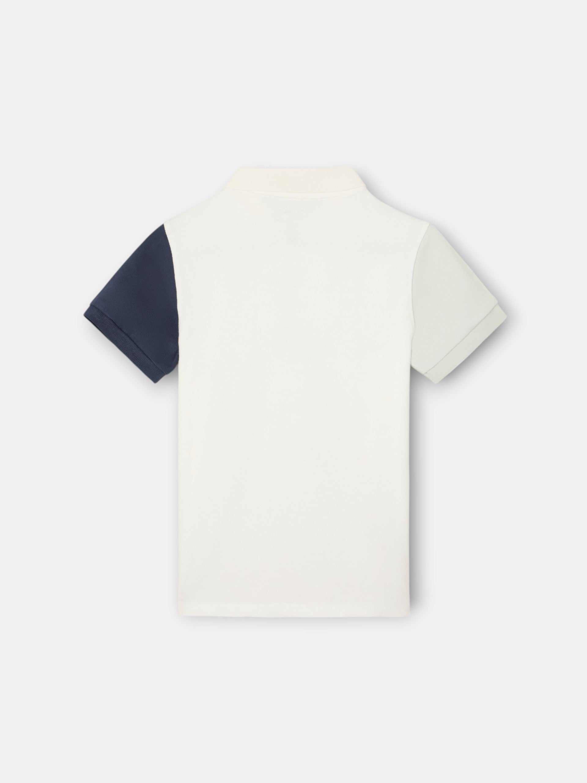 Polo kids tricolor blanco