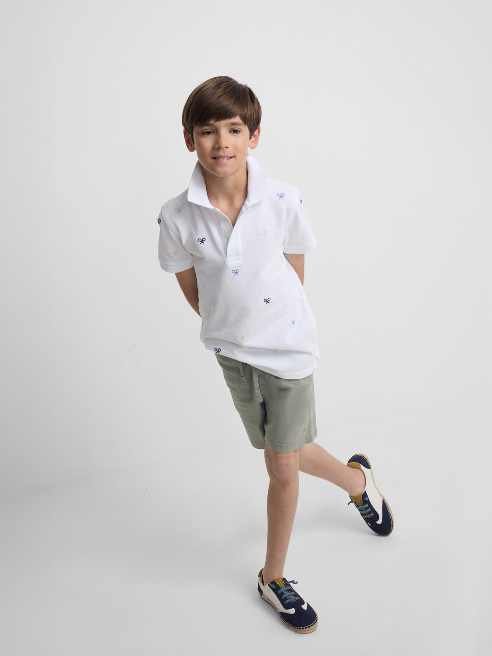 Polo enfant multiraquette couleurs blanc