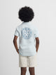 Kids' ethnic racket blue polo