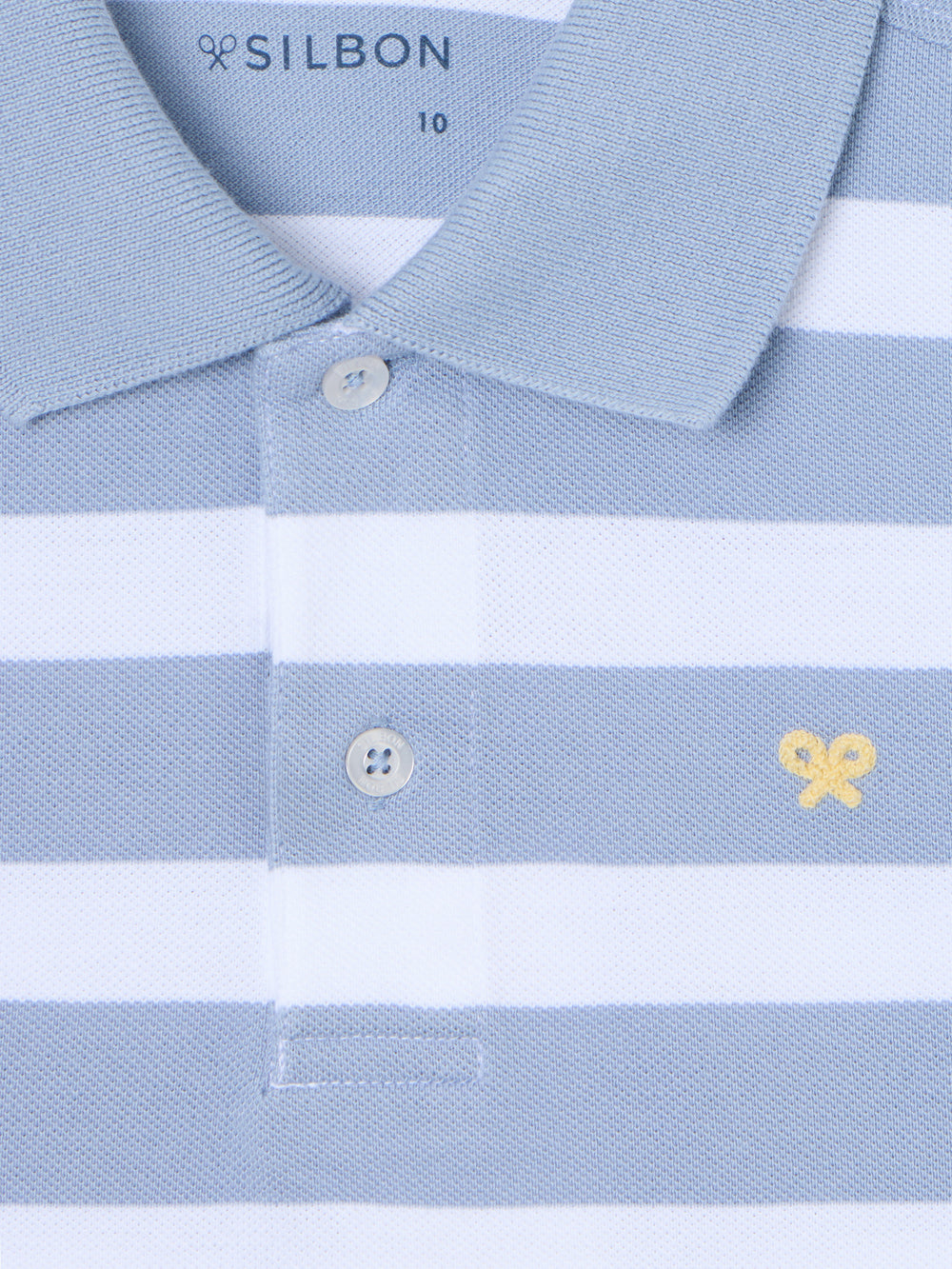 Kids striped polo white blue