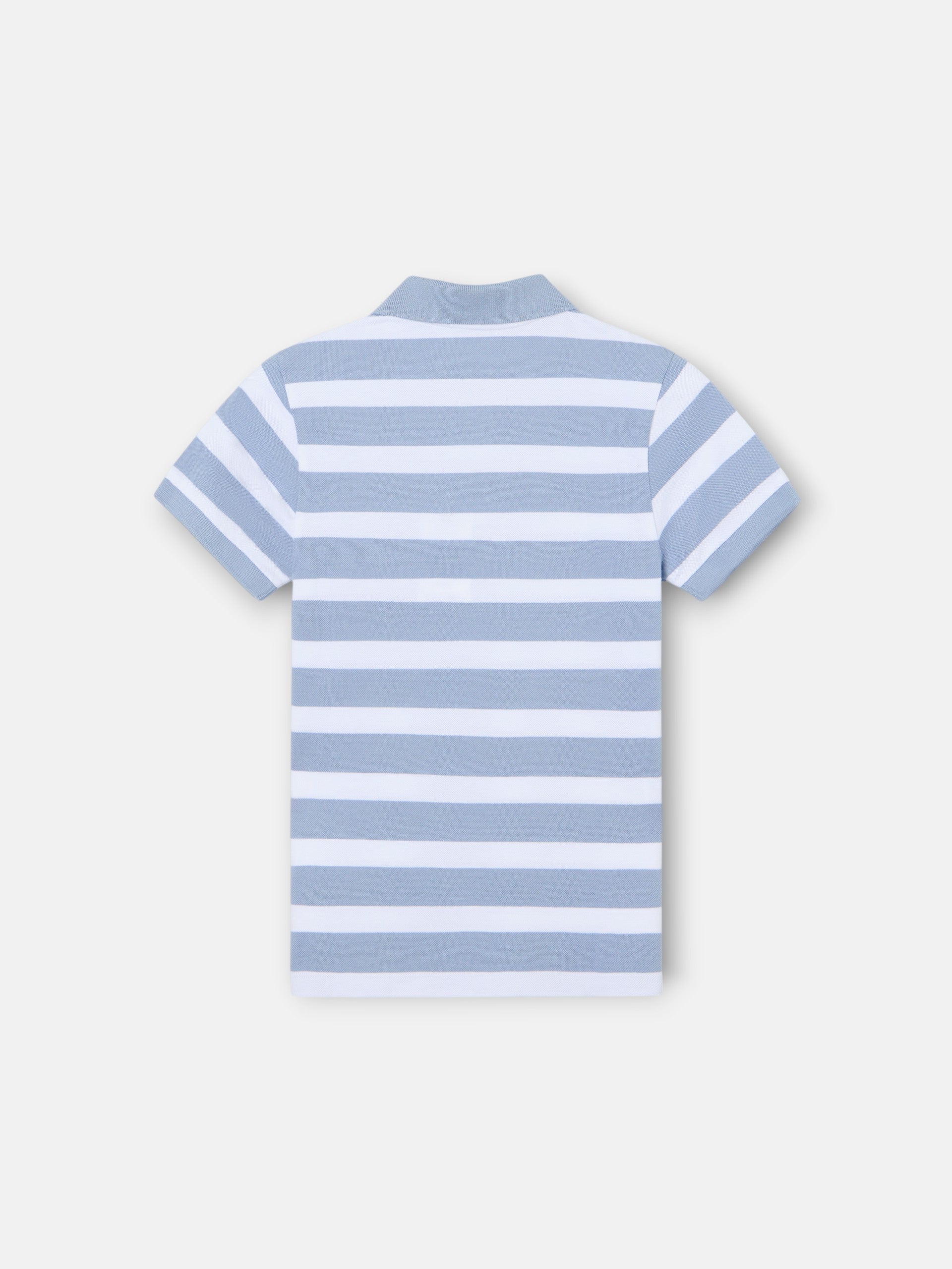 Kids striped polo white blue