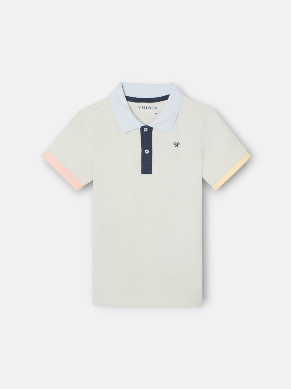 Polo kids ribete multicolor verde claro