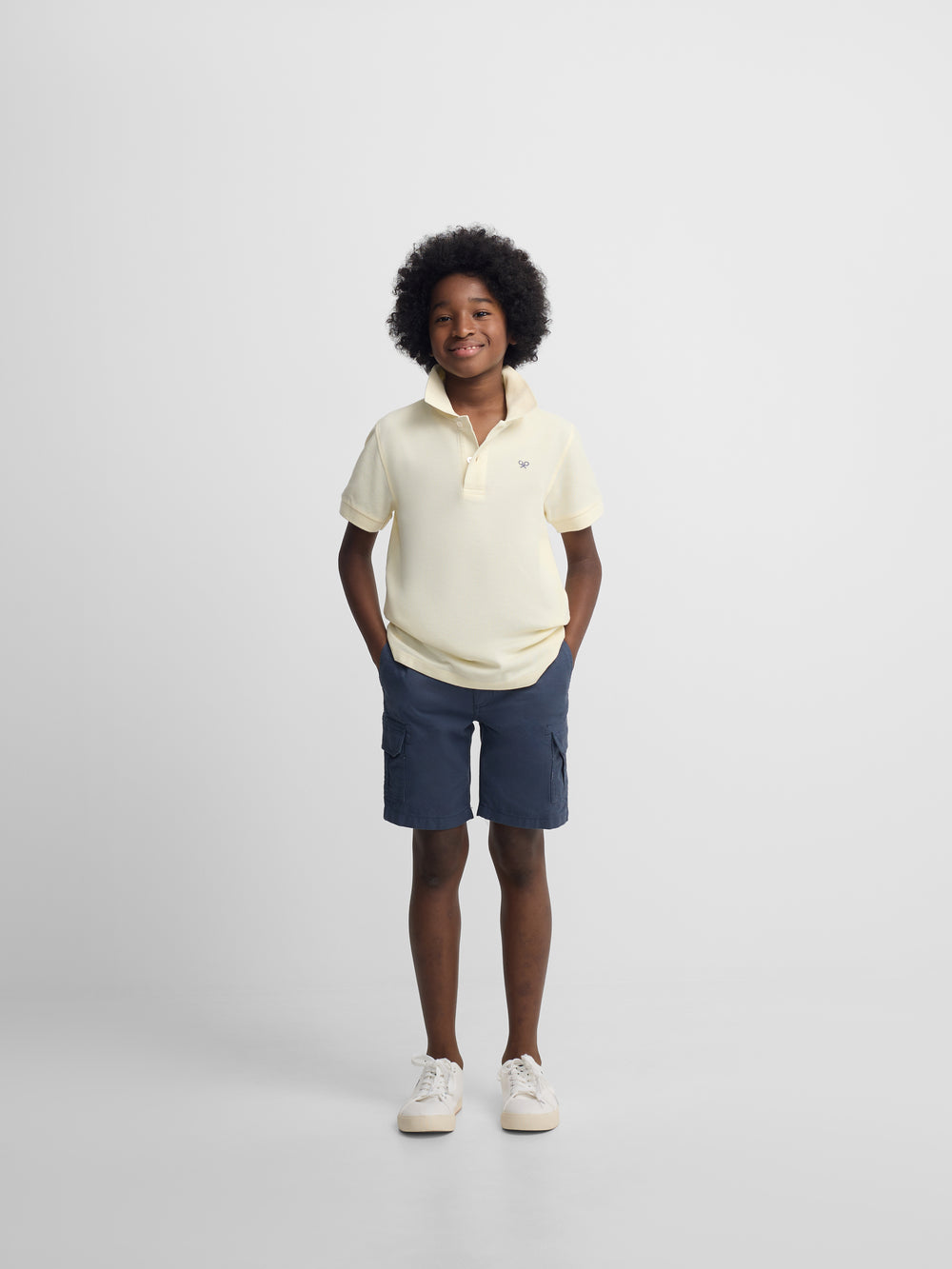 Polo criança raquete étnica amarelo