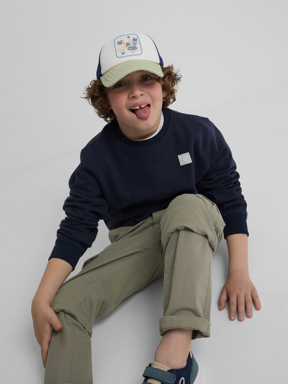 Sweat-shirt enfant sand and surf bleu marine