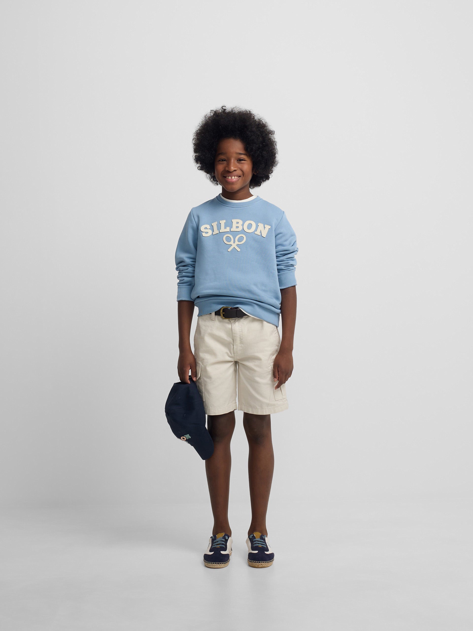 Sweatshirt kids Silbon raquete meia azul índigo