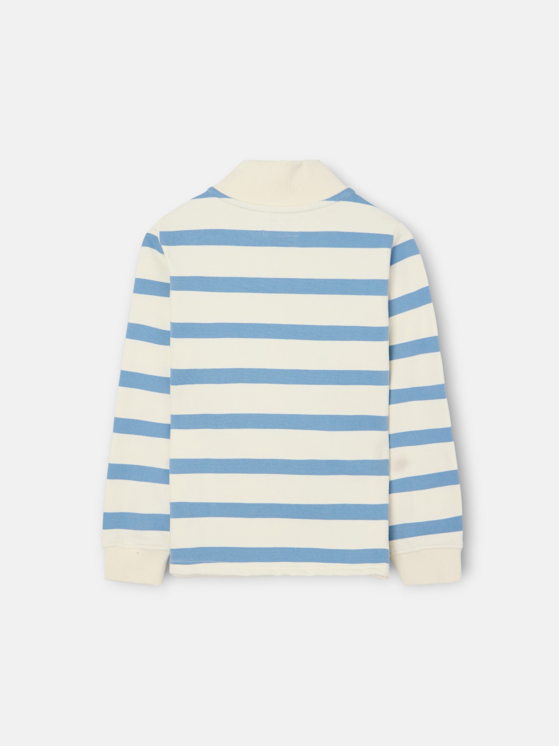 Sudadera kids media cremallera rayas azul