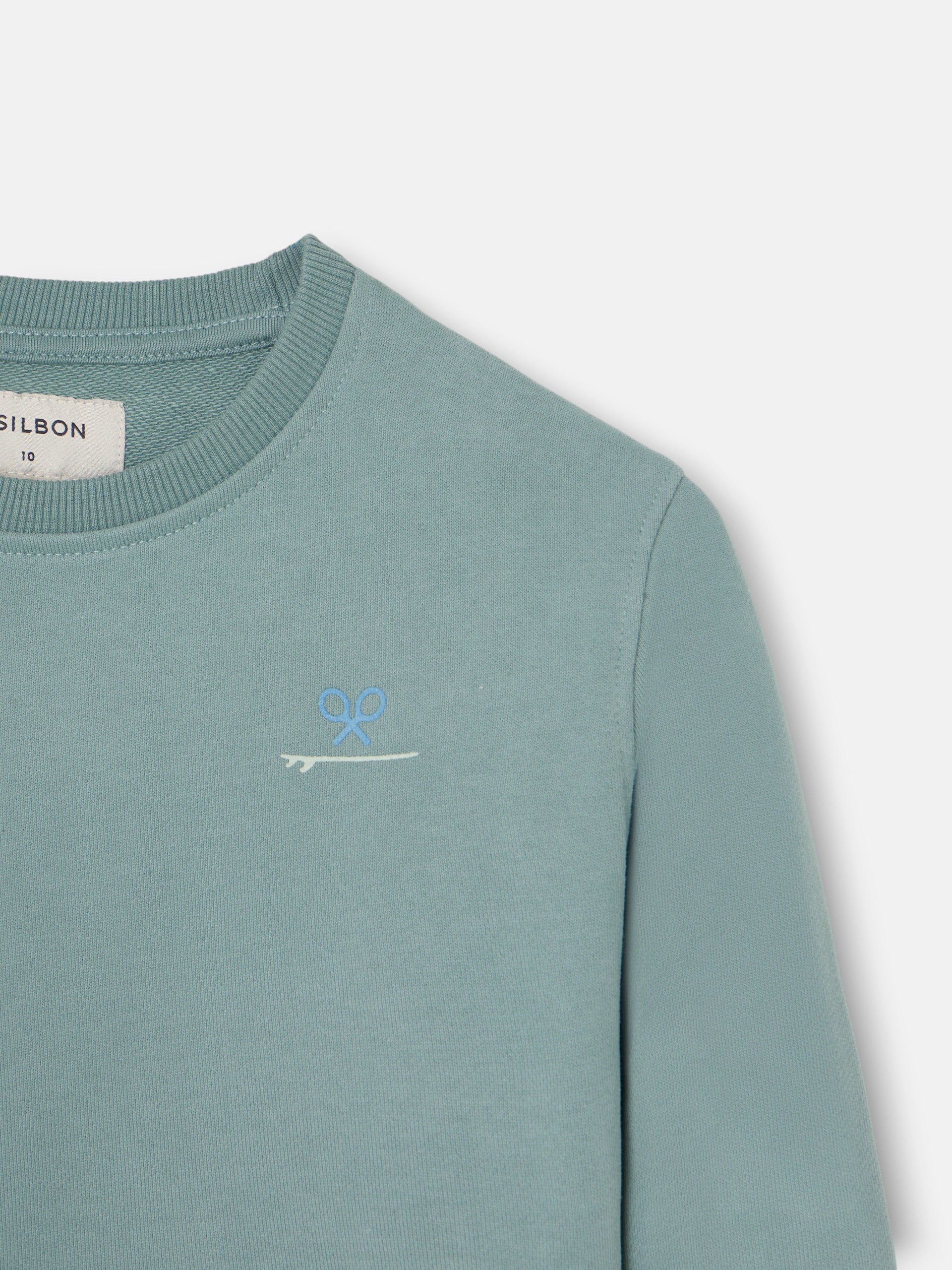 Sweatshirt kids summer beachy verde
