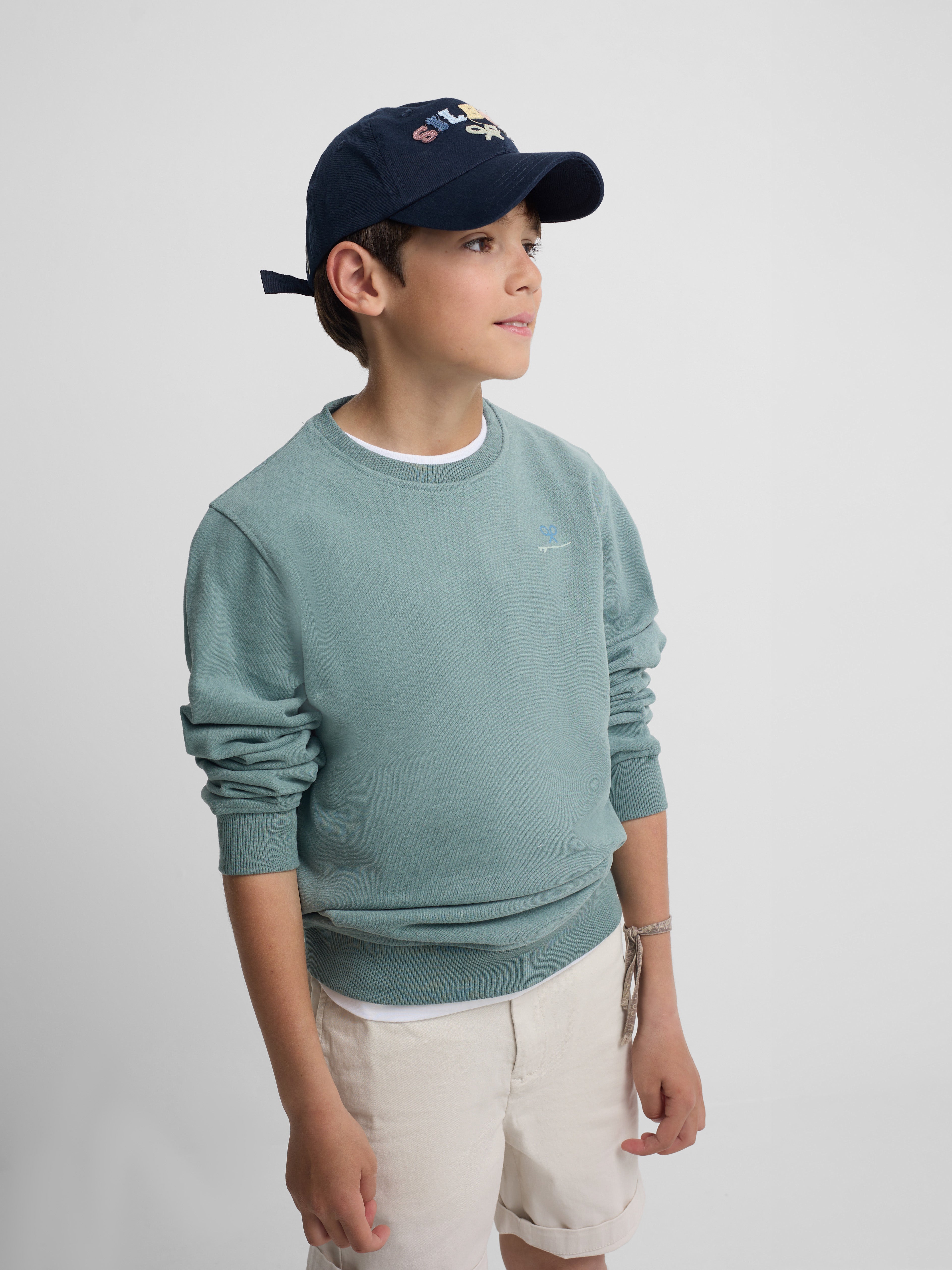 Sweatshirt kids summer beachy verde