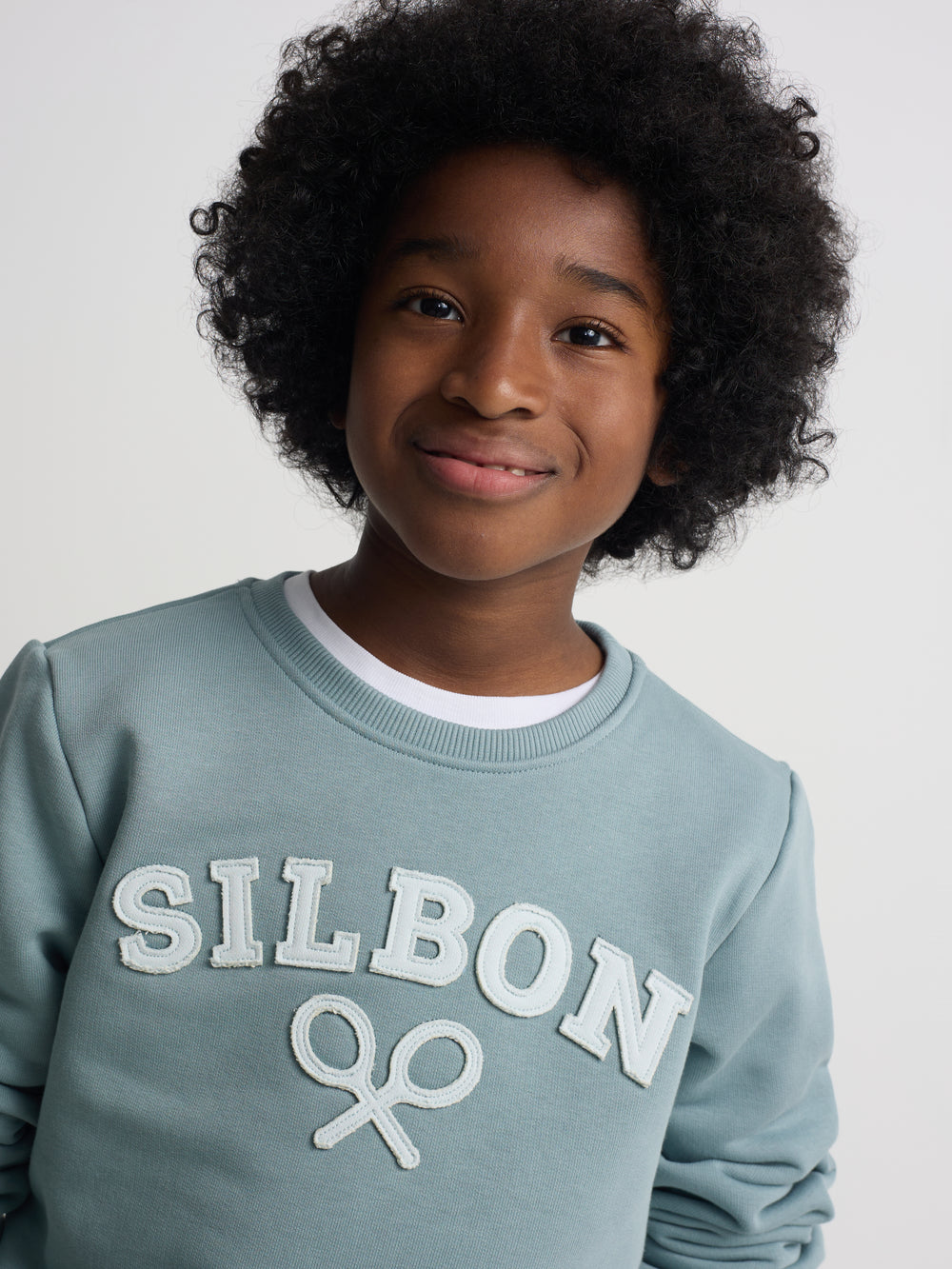 Sudadera kids Silbon raqueta media verde