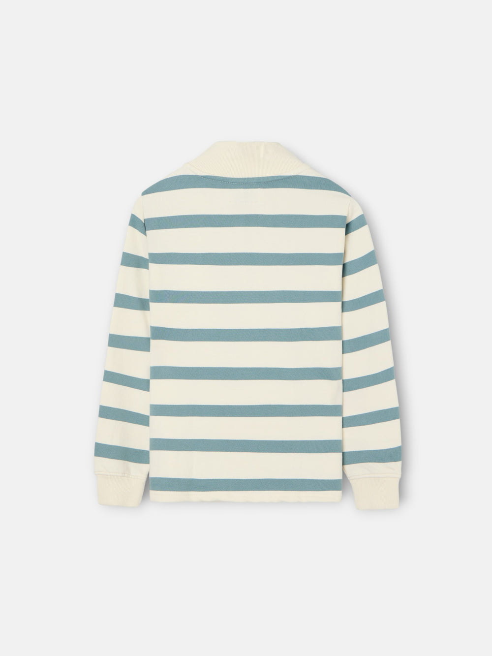 Sudadera kids media cremallera rayas verde