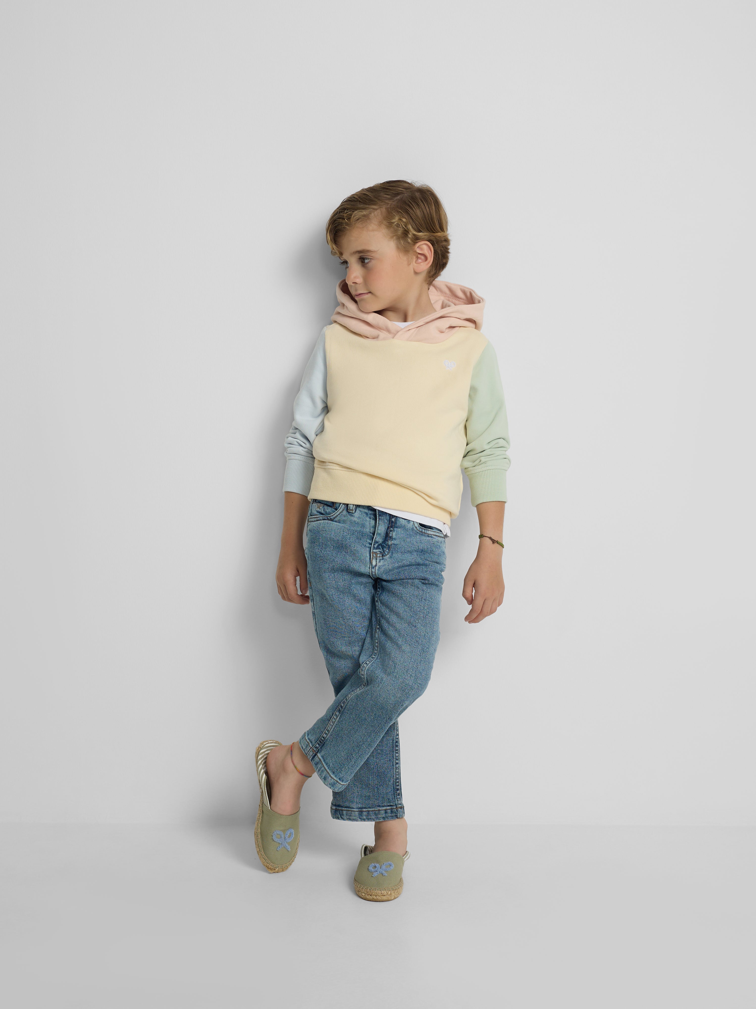 Kids multicolor hoodie yellow