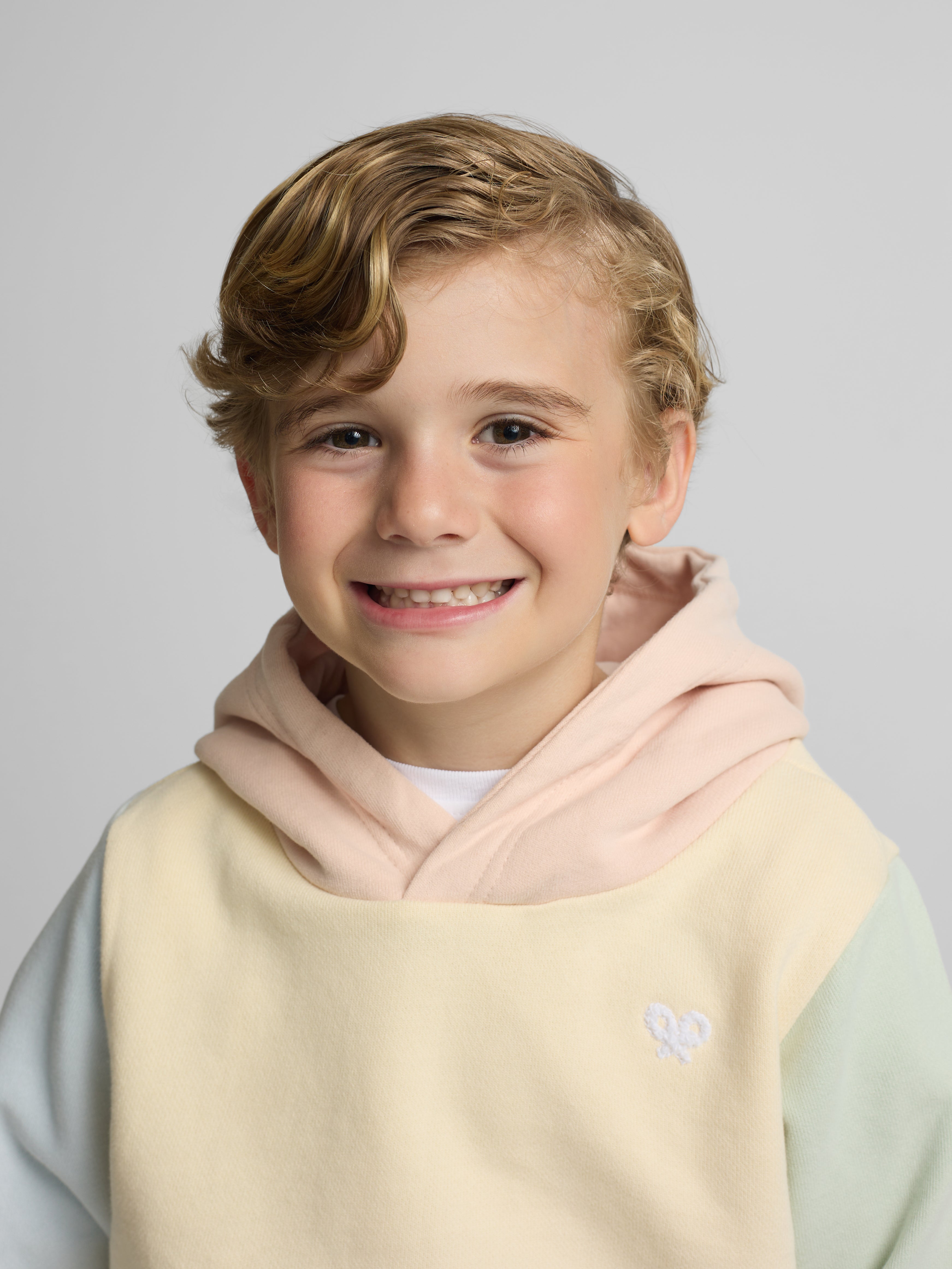 Kids multicolor hoodie yellow