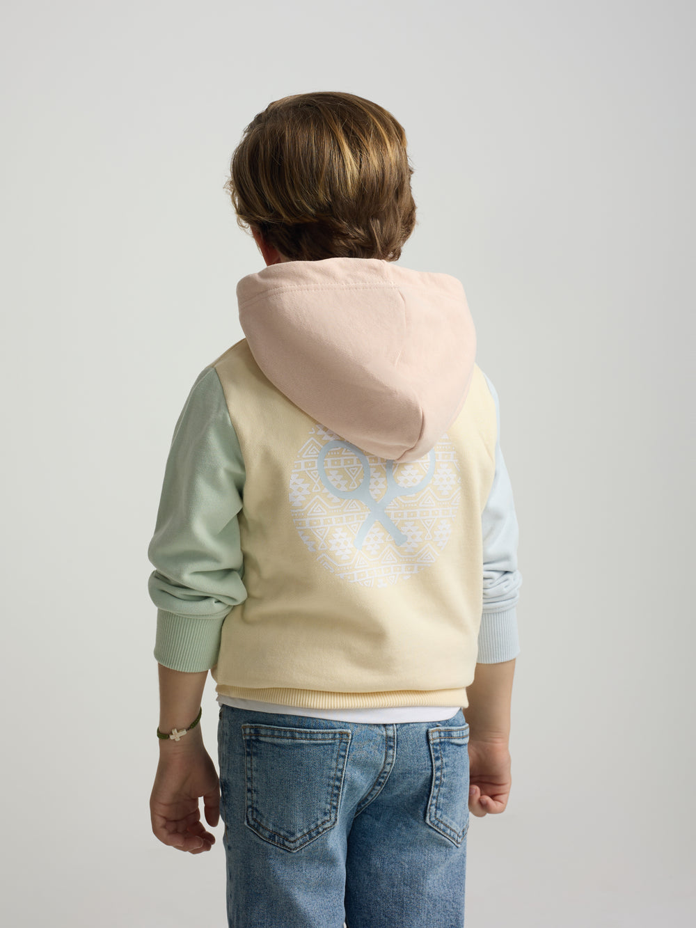 Sudadera kids capucha multicolor amarillo