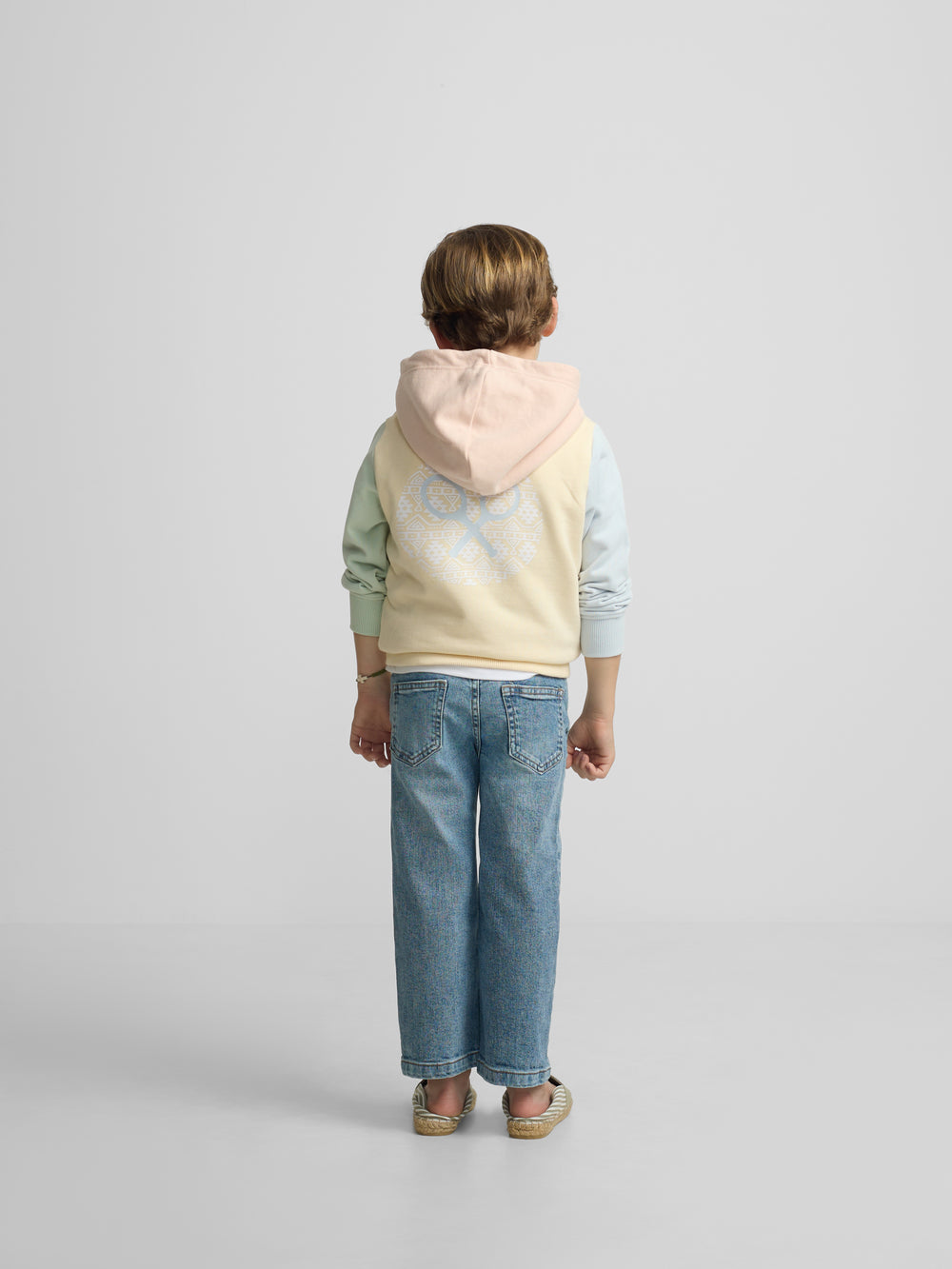 Sudadera kids capucha multicolor amarillo