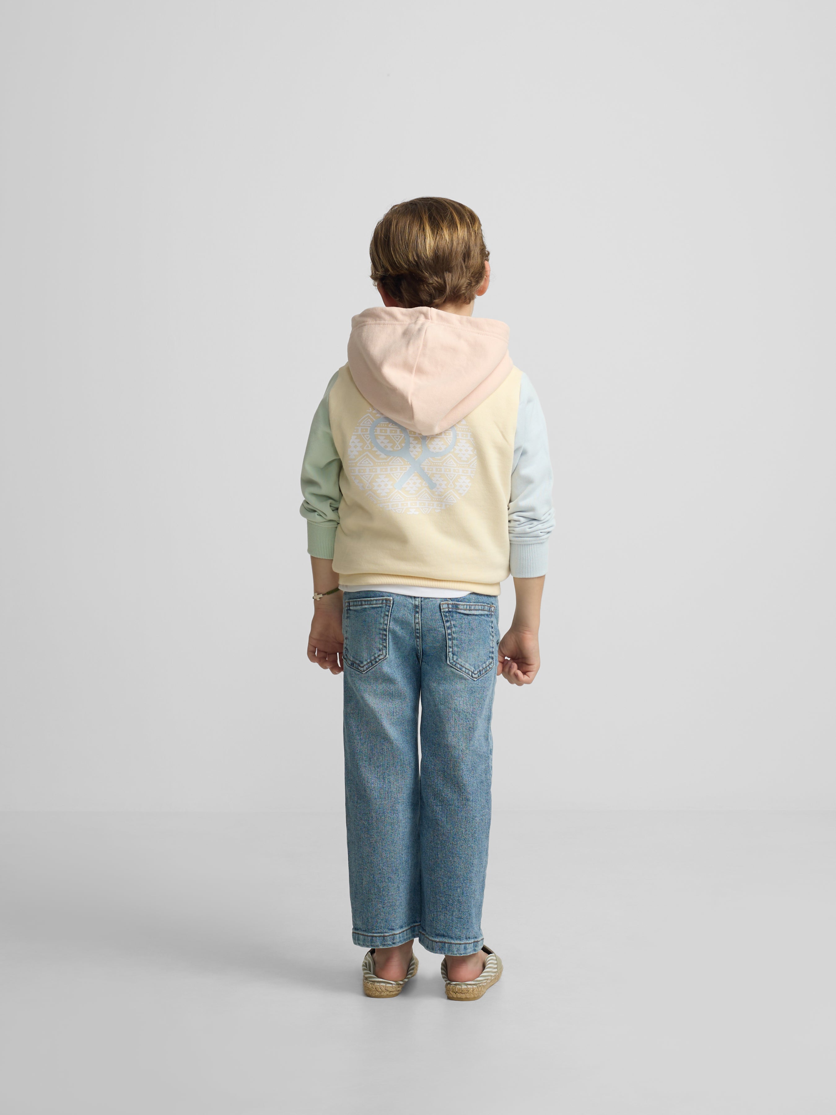 Kids multicolor hoodie yellow