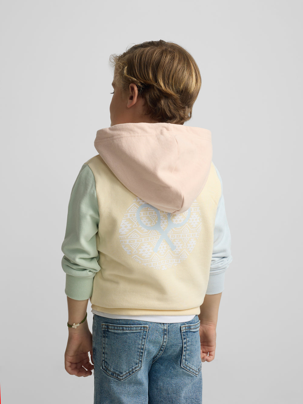 Sudadera kids capucha multicolor amarillo