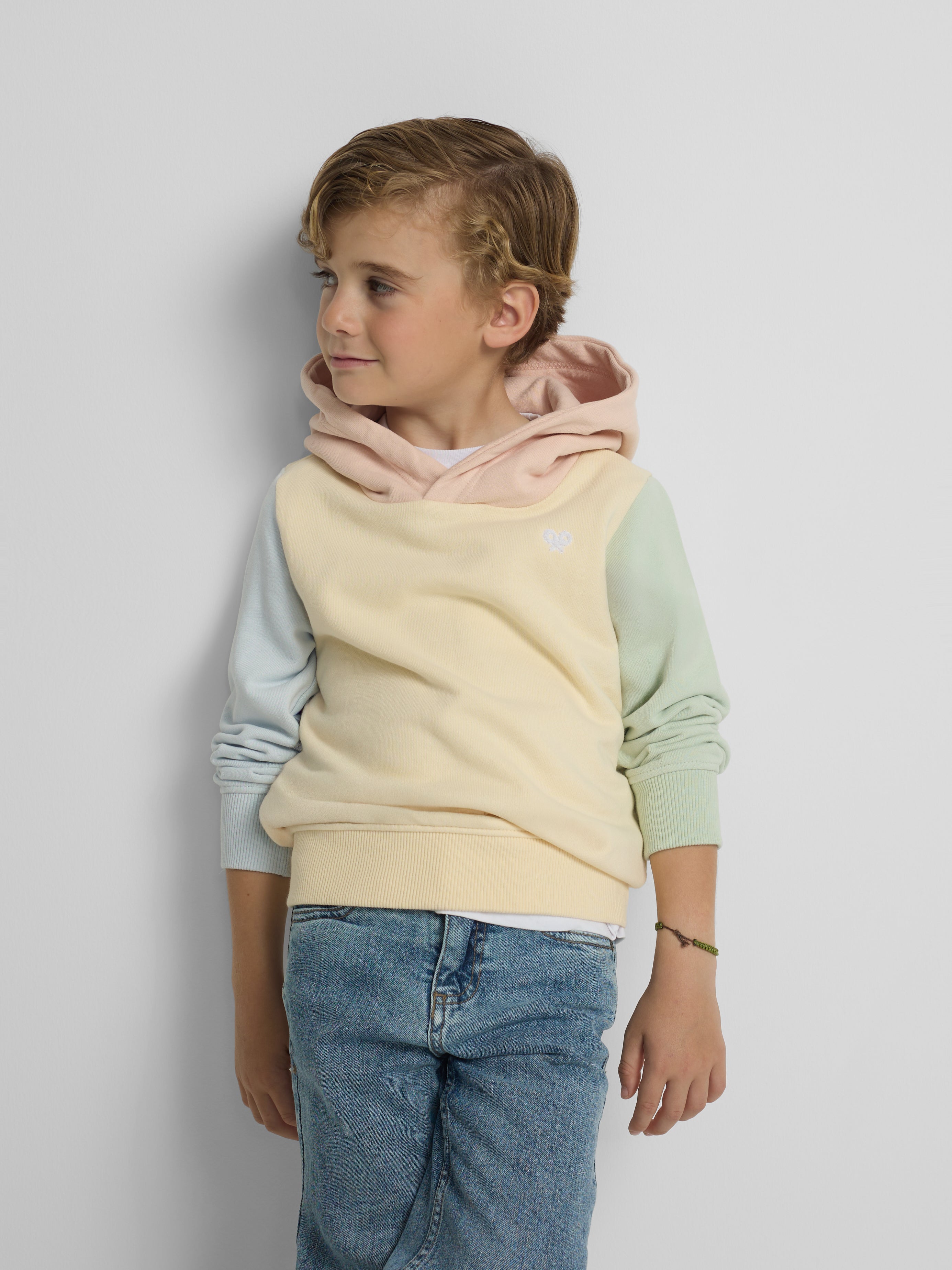 Kids multicolor hoodie yellow