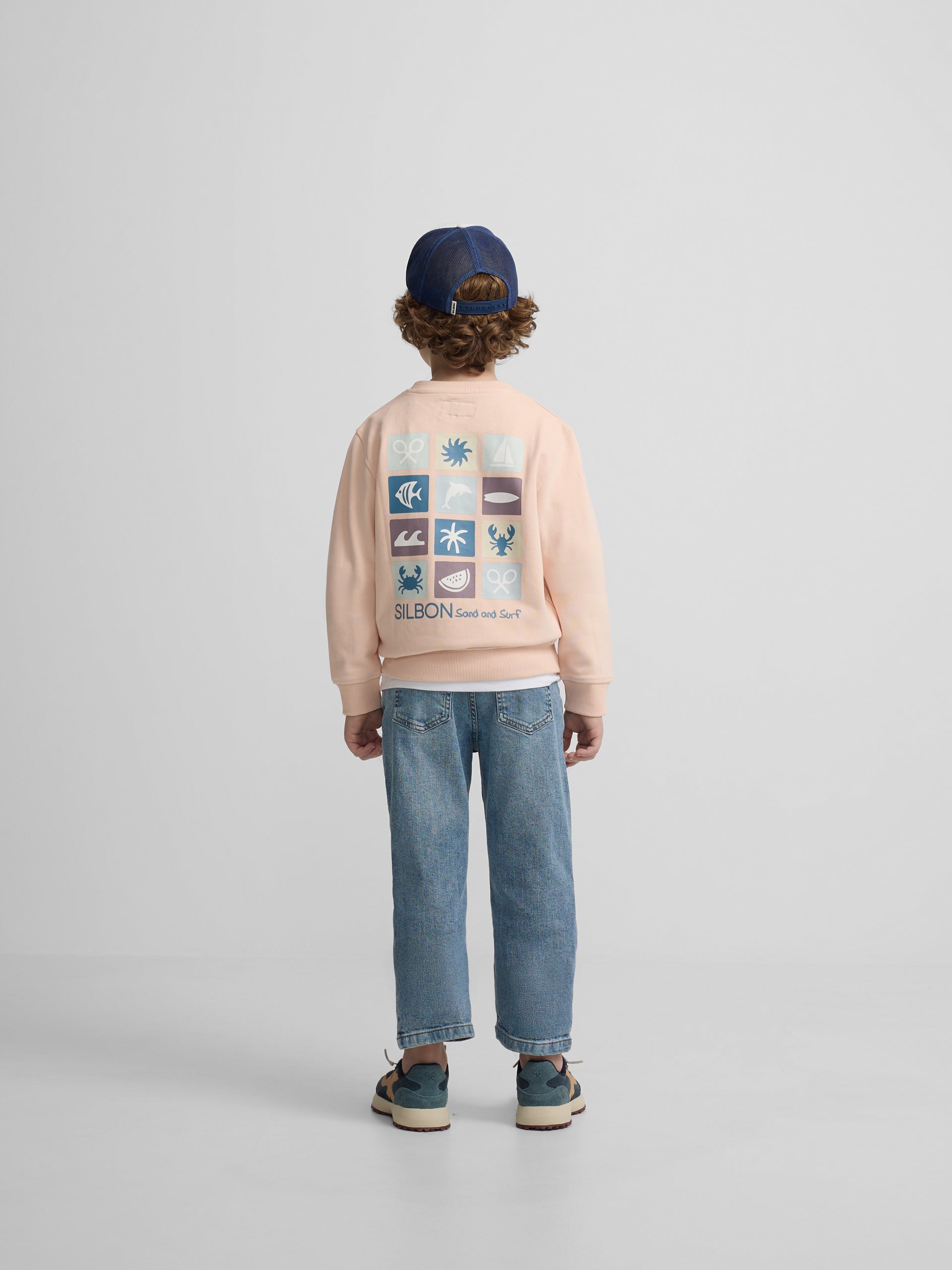 Sweat-shirt enfant sand and surf corail