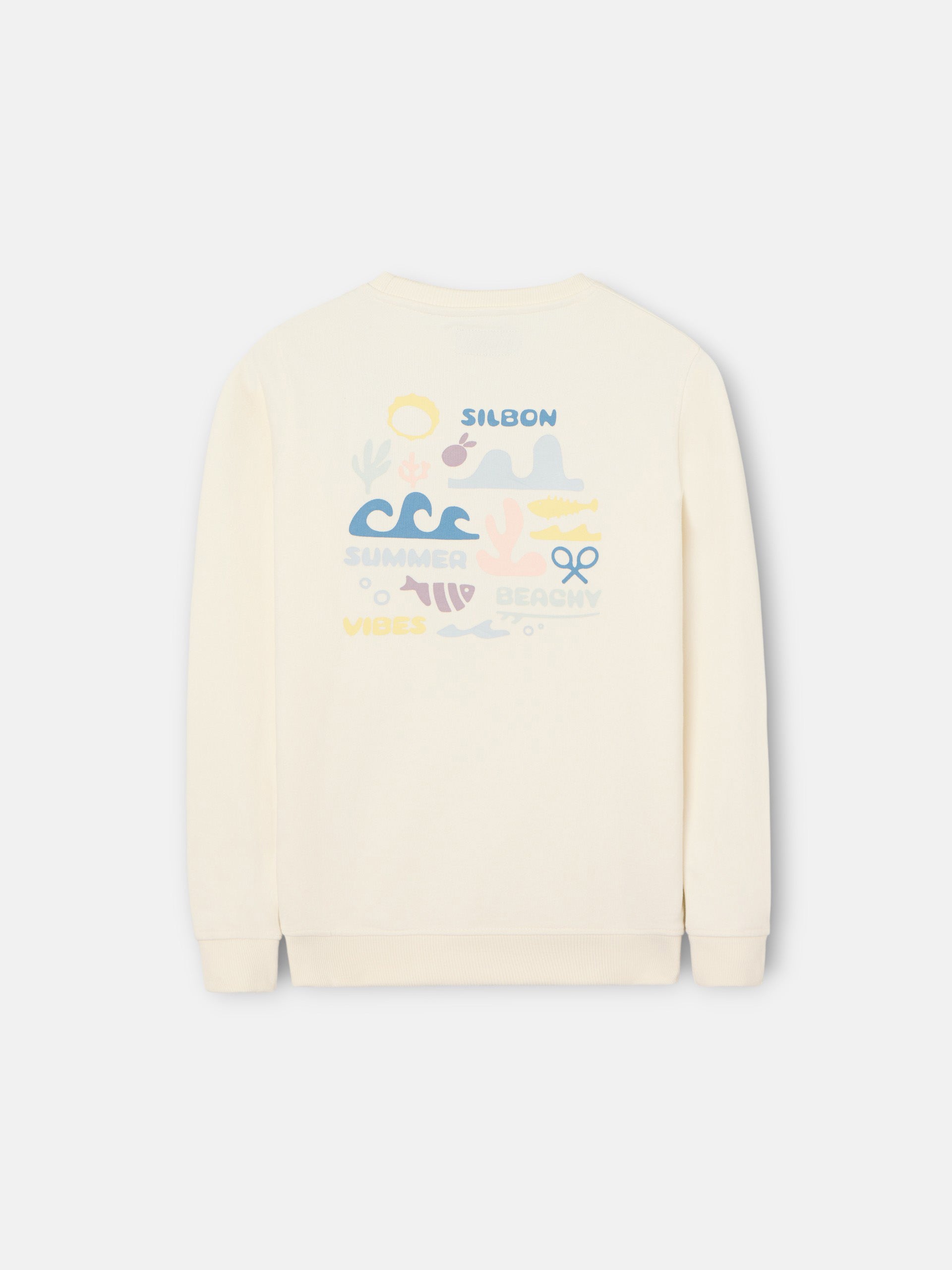 Sudadera kids summer beachy crema