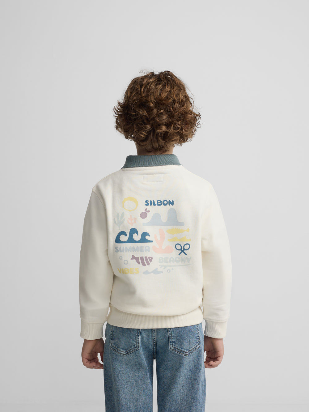 Sudadera kids summer beachy crema