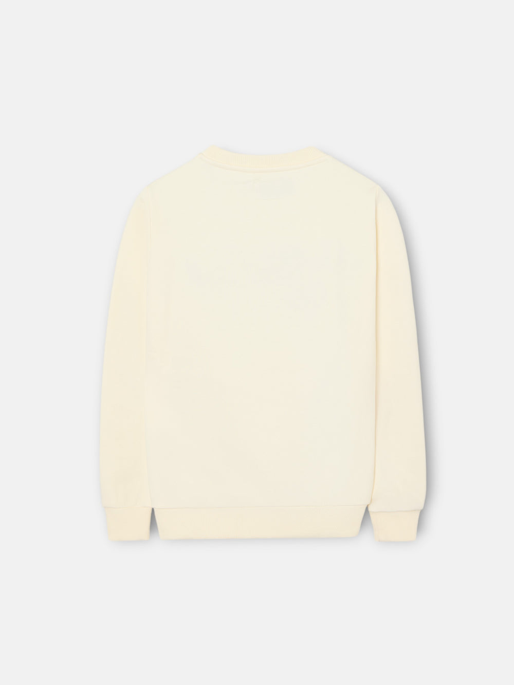 Kids Silbon sweatshirt with multicolor half racket in cream