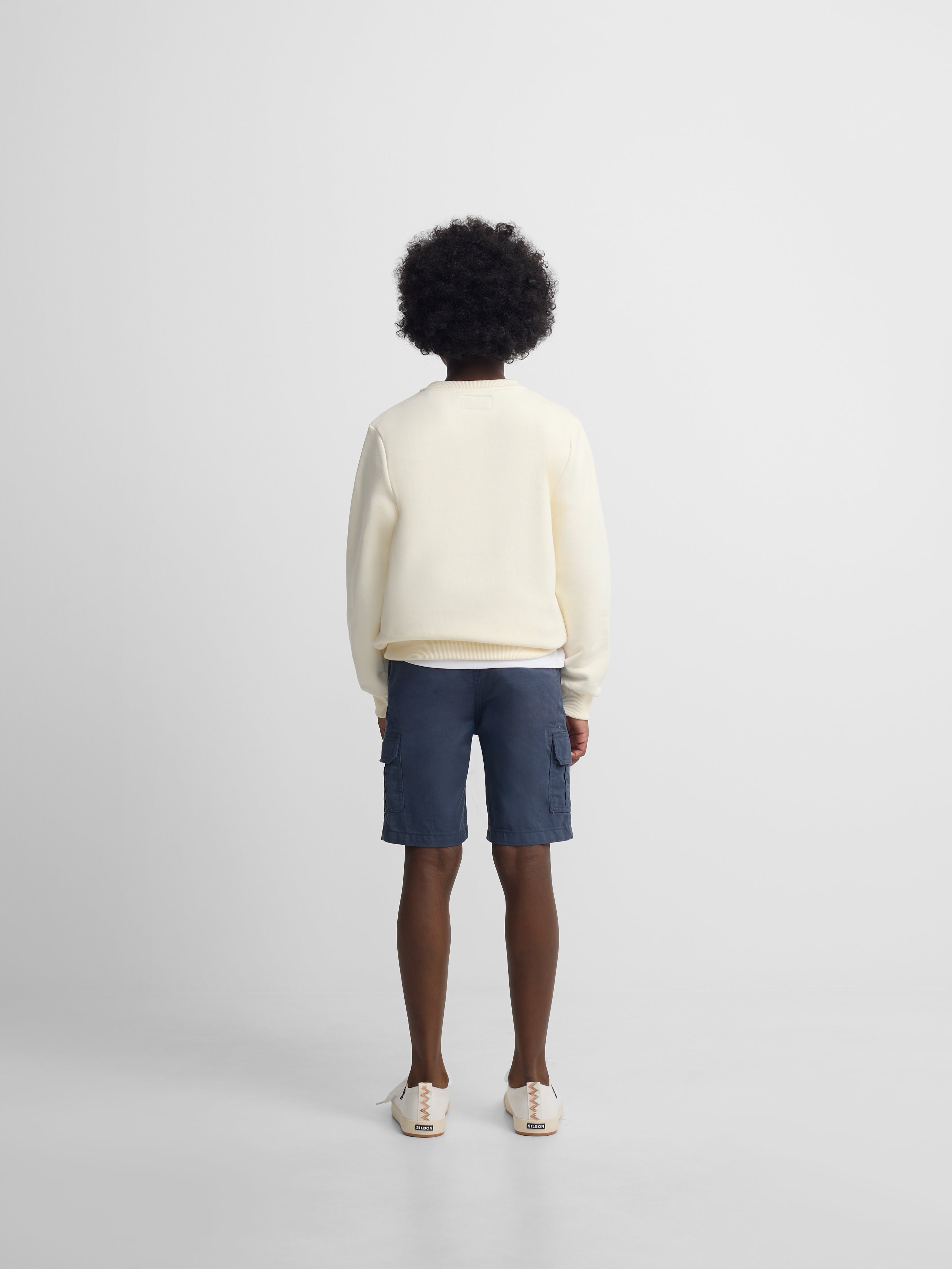 Sudadera kids Silbon raqueta media multicolor crema
