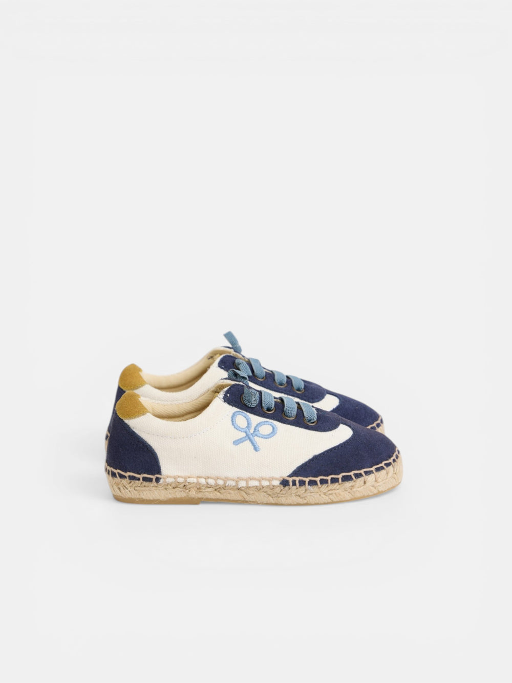 Kids espadrille with navy blue raffia sole